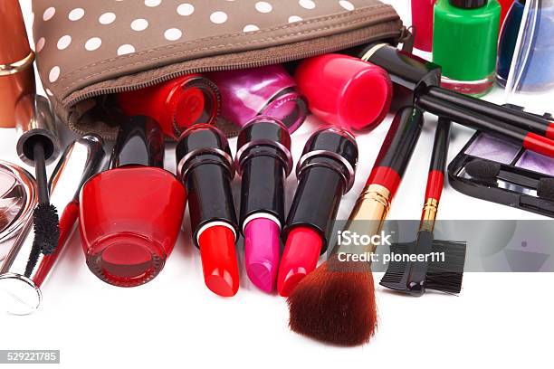 Bag With Cosmetics Stock Photo - Download Image Now - Adult, Arts Culture and Entertainment, Bag