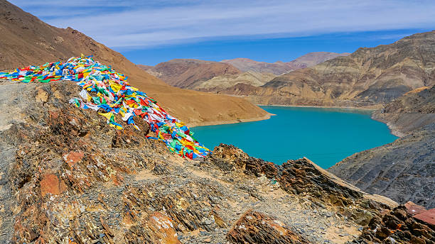 istock Panoramic view of Tibet lake 529221841