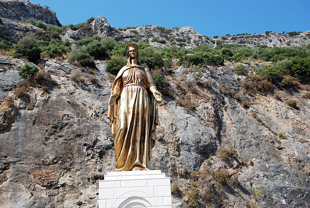 Bronze sculpture of the Virgin Mary  in Selcuk, Ephesus, near Izmir, Turkey