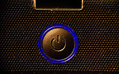 blue power button