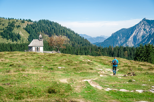 Hiker in the austrian alps