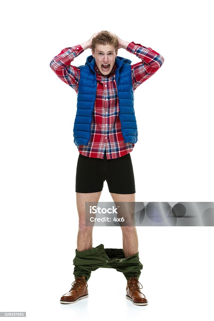 Hipster caught with his pants down Hipster caught with his pants downhttp://www.twodozendesign.info/i/1.png Caught With Your Pants Down Stock Photo