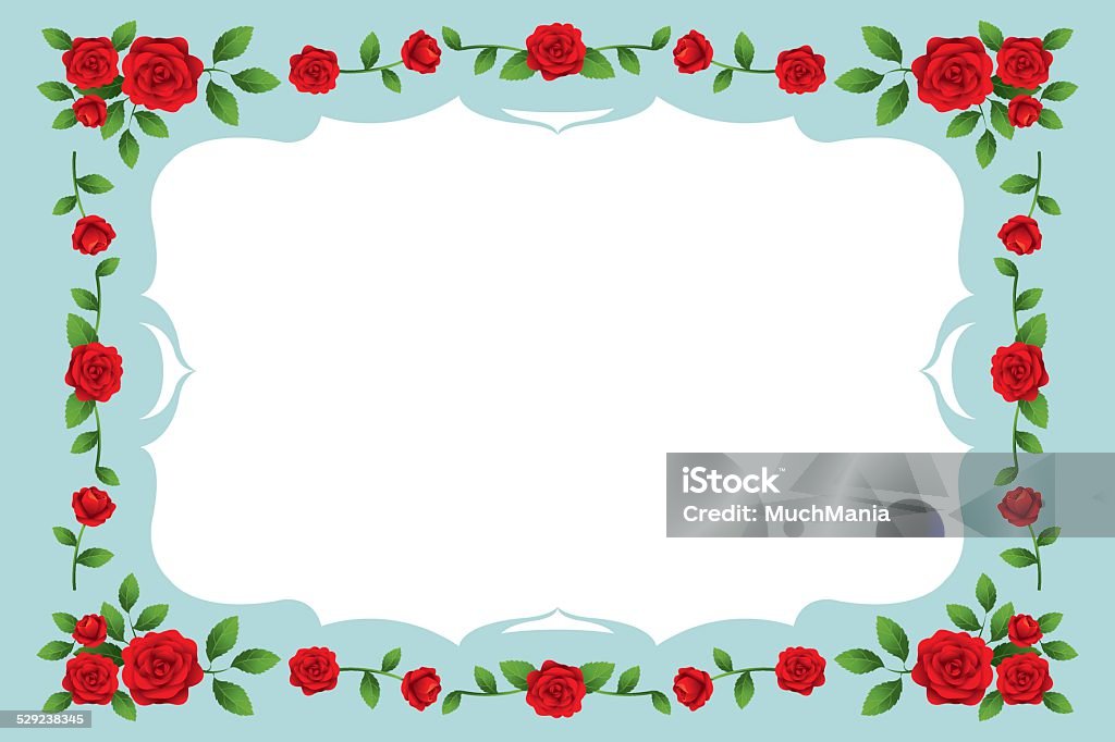Border Frame With Roses Roses Frame Border Stock Illustration - Download Image Now ...