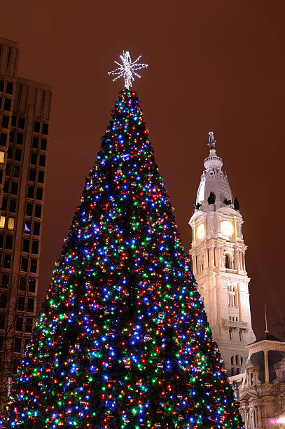 istock Christmas tree and City Hall in Philadelphia 529239209