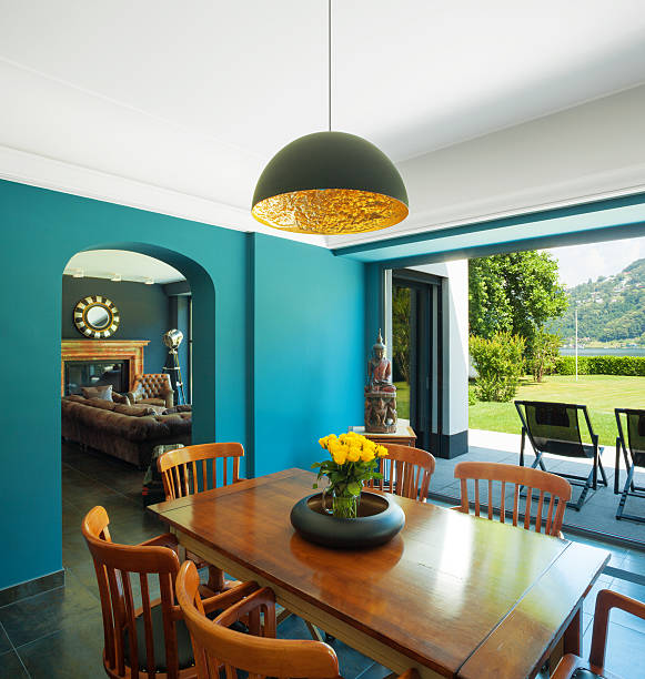 Dining room in a modern house