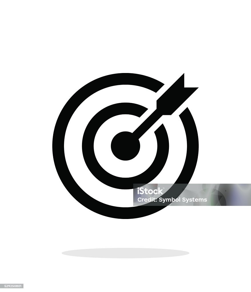 Successful shoot. Darts target aim icon on white background. Successful shoot. Darts target aim icon on white background. Vector illustration. Icon Symbol stock vector