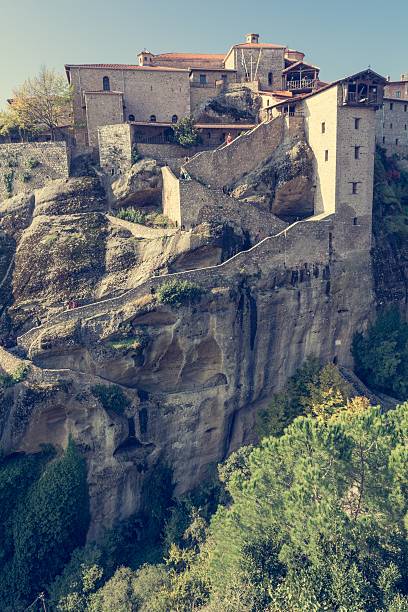 istock Stairway leading into a monastery build on a rock. 529251491