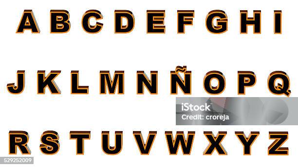 Alphabet Orange And Black Stock Photo - Download Image Now - Letter R, Three Dimensional, Alphabet