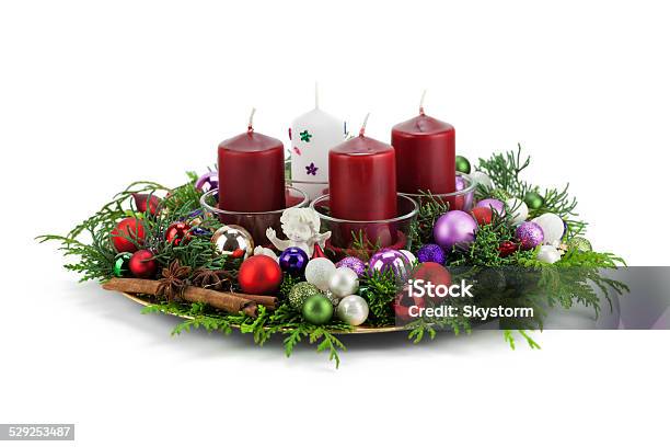 Advent Wreath Stock Photo - Download Image Now - Advent, Candle, Purple