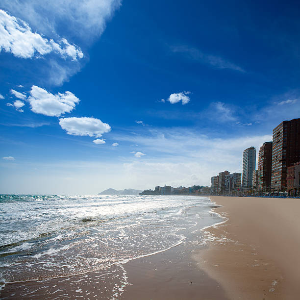 istock Benidorm Alicante beach buildings and Mediterranean 529253739