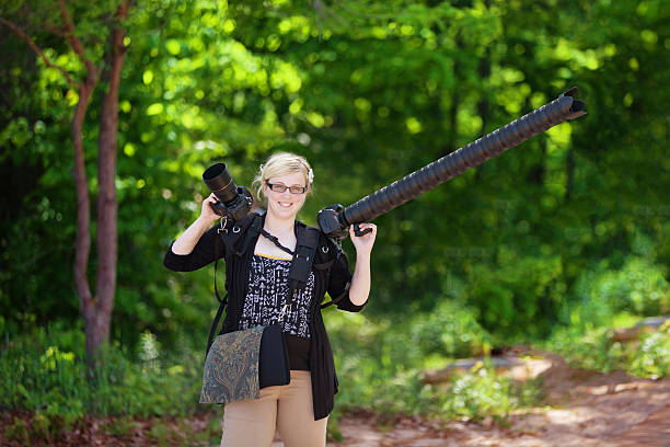 istock Professional Photographer With Big Lens 529255047