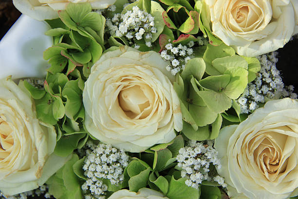 istock Hydrangea and roses bridal bouquet 529255623