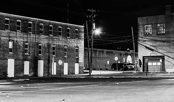 istock Old buildings at night in Hanover, Pennsylvania. 529272195