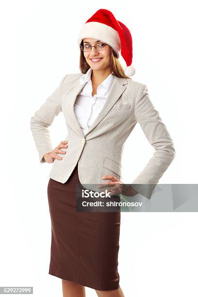 Pretty Santa Stock Photo - Download Image Now - Adult, Adults Only, Brown Hair