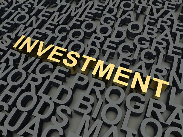 istock Word Investment in golden surface 529276119