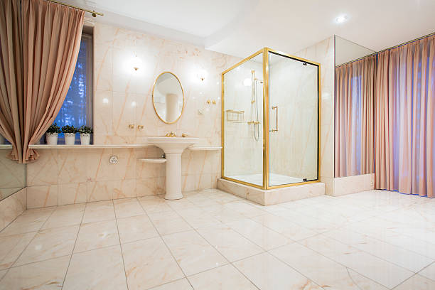 istock Luxury bathroom in contemporary house 529276187