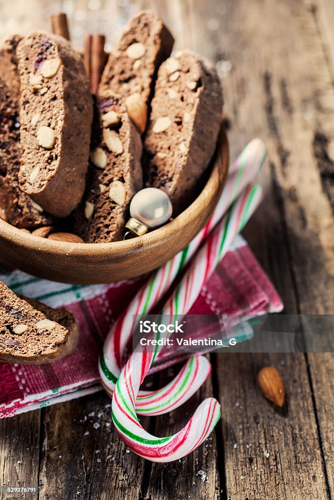 Traditional christmas candy cane Traditional christmas candy cane and cookies Backgrounds Stock Photo