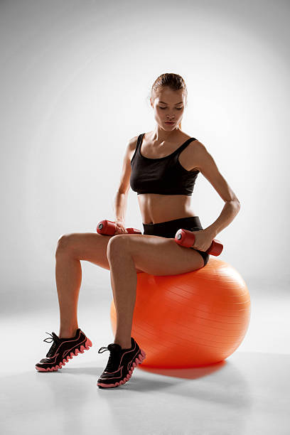 istock Sporty woman doing aerobic exercise 529276861