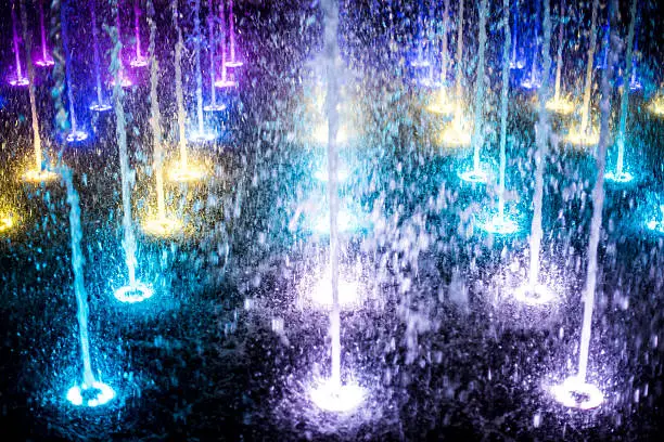 colourful fountain