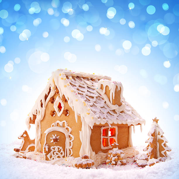 istock Christmas card.  Holiday Gingerbread house  . 529278375