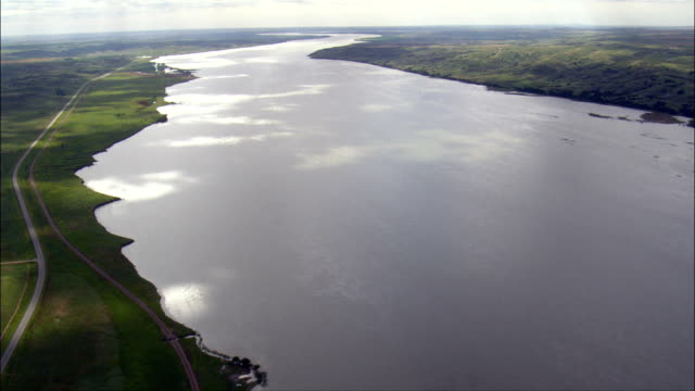 Missouri River South Of Pierre  - Aerial View - South Dakota, Stanley County, United States
