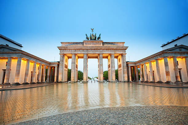 istock Beautiful Branderburger Tor view at night, Berlin 529312461