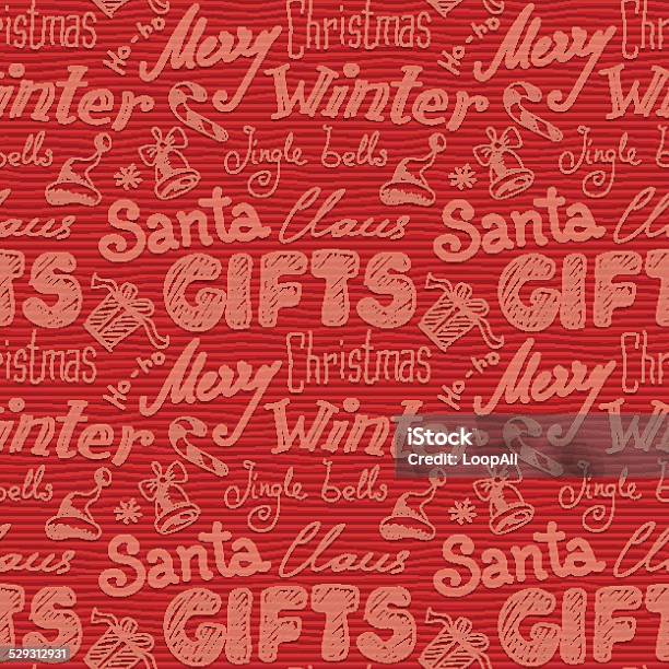 Handdrawn Seamless Background Texture For Christmas Gifts Packaging Stock Illustration - Download Image Now