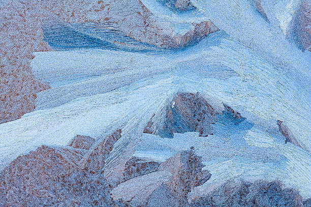 istock patterns of frost on the window, closeup 529314491