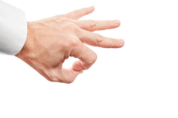 istock Hand preparing flick with his index finger isolated on white 529315155