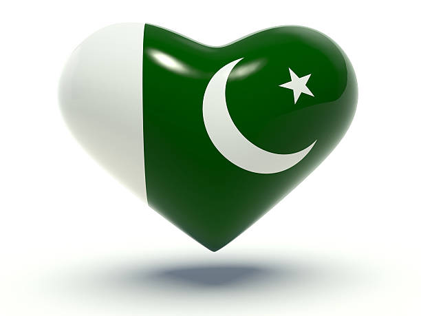 istock Heart with Pakistan flag colors. 3d render illustration. 529315205