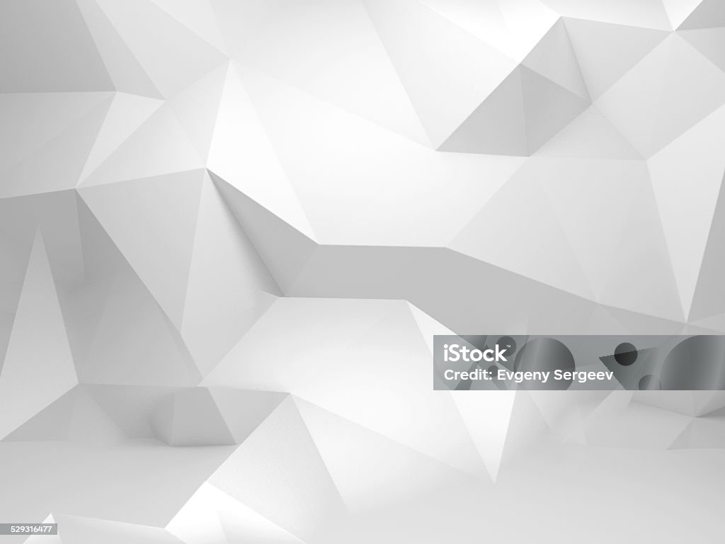 Bianco 3d astratto sfondo poligonale con motivo - Foto stock royalty-free di Sfondi
