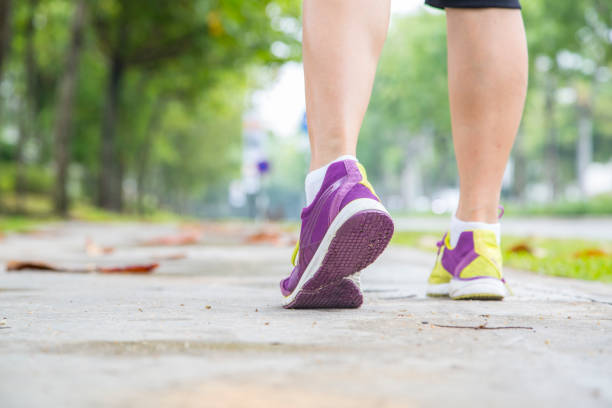 istock Runner jogging beside garden road 529327033