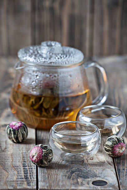 istock Chinese tea on wooden background 529327249