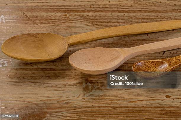 Wooden Kitchen Utensils Spoon Stock Photo - Download Image Now - Beige, Brown, Clean