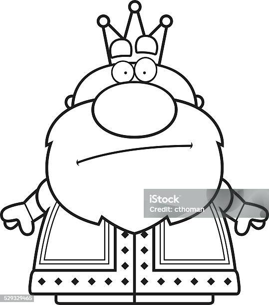 Cartoon King Bored Stock Illustration - Download Image Now - Adult, Adults  Only, Beard - iStock