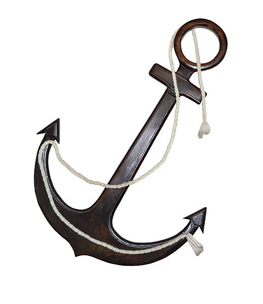 istock Decorative wooden anchor. 529331001
