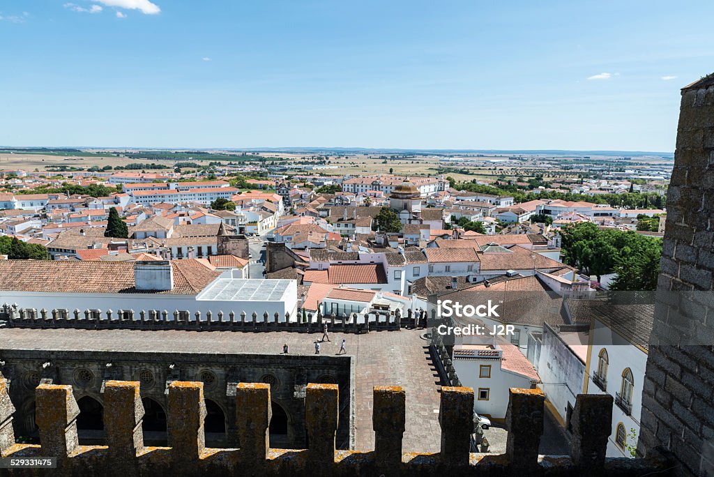 Overview of Evora Evora view from the deck of the Cathedral of Evora, Portugal Alentejo Stock Photo