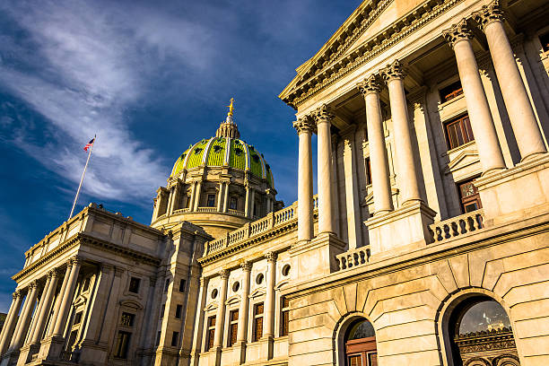 istock Evening light on the Pennsylvania State Capitol in Harrisburg, P 529354193
