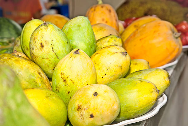 istock Barracuda yellow mango on the market ,Vietnam. 529358577