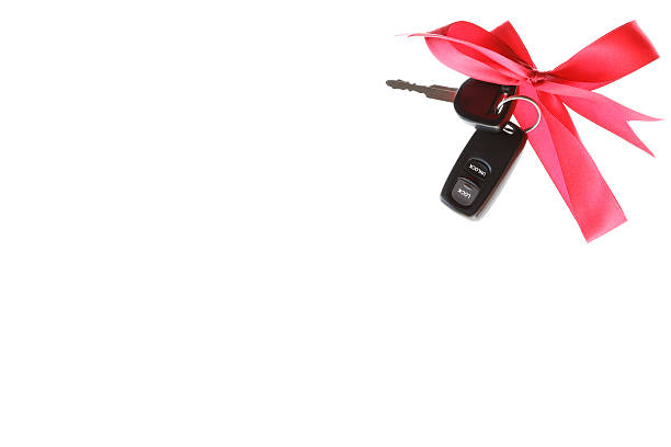 istock car presenting gift isolated birthday key 529364571