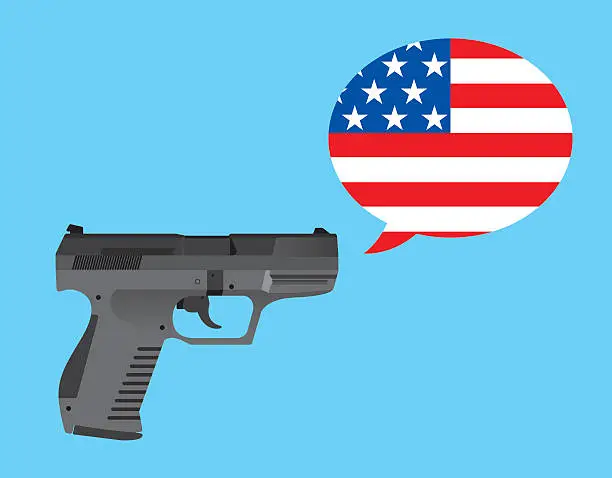 Vector illustration of Gun Safety Discussion