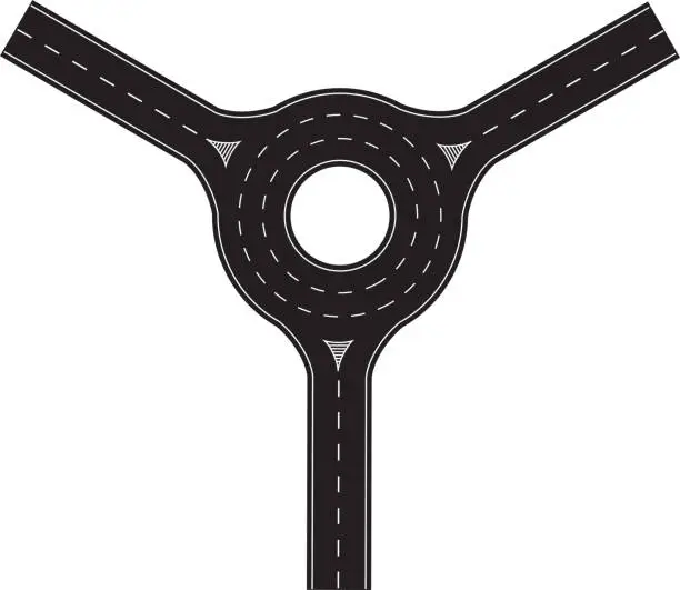 Vector illustration of Roundabout