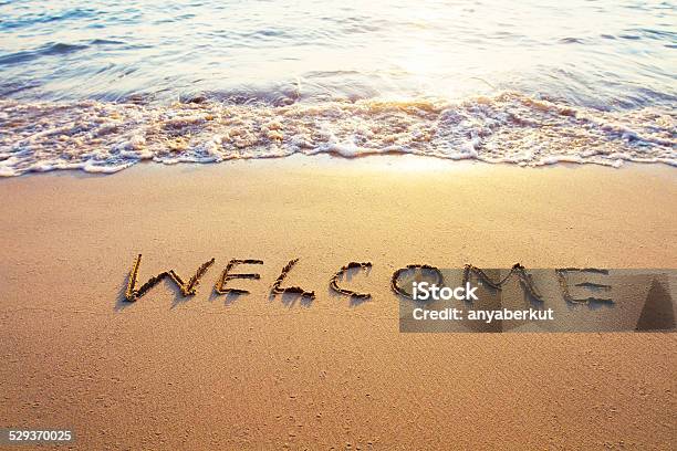 Welcome Stock Photo - Download Image Now - Greeting, Welcome Sign, Beach