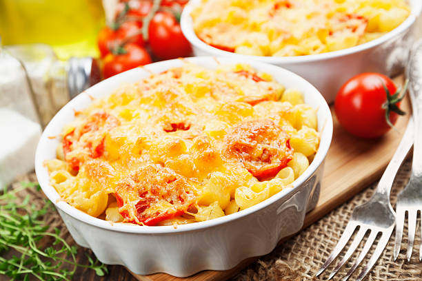 istock Pasta baked with tomato and cheese 529370923