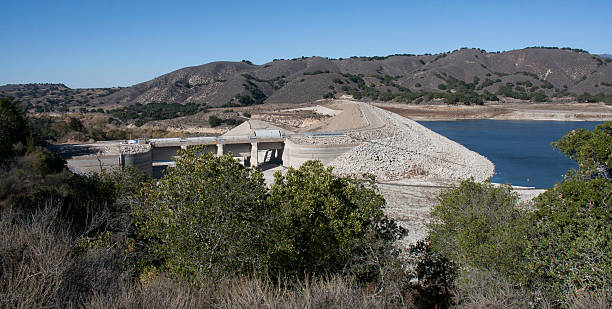 Bradbury Dam and Lake Cachuma stock photo