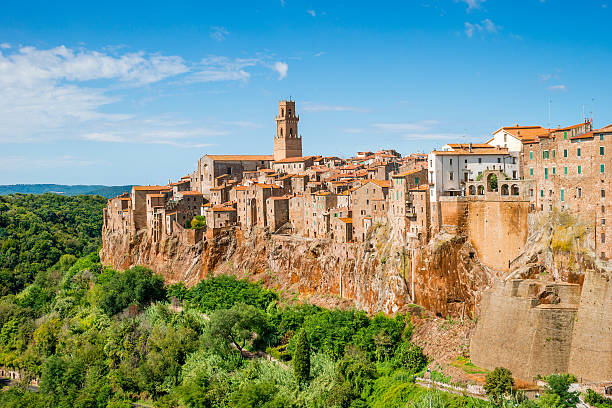 Old town Pitigliano Tuscany Italy Pitigliano Tuscany Italy pitigliano stock pictures, royalty-free photos & images