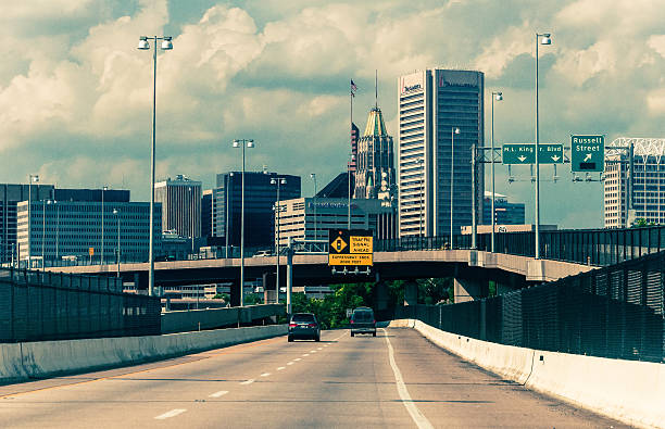 istock View of interchanges and the Baltimore Skyline, from I-395. 529385023