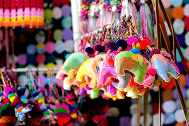 istock colorful elephant decoration keychian 529385621