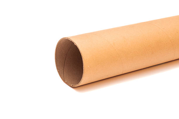 istock Carton tube Isolated on white 529385647