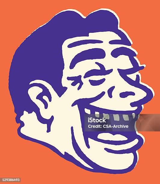 Laughing Man Stock Illustration - Download Image Now - Adult, Adults Only, Cheerful